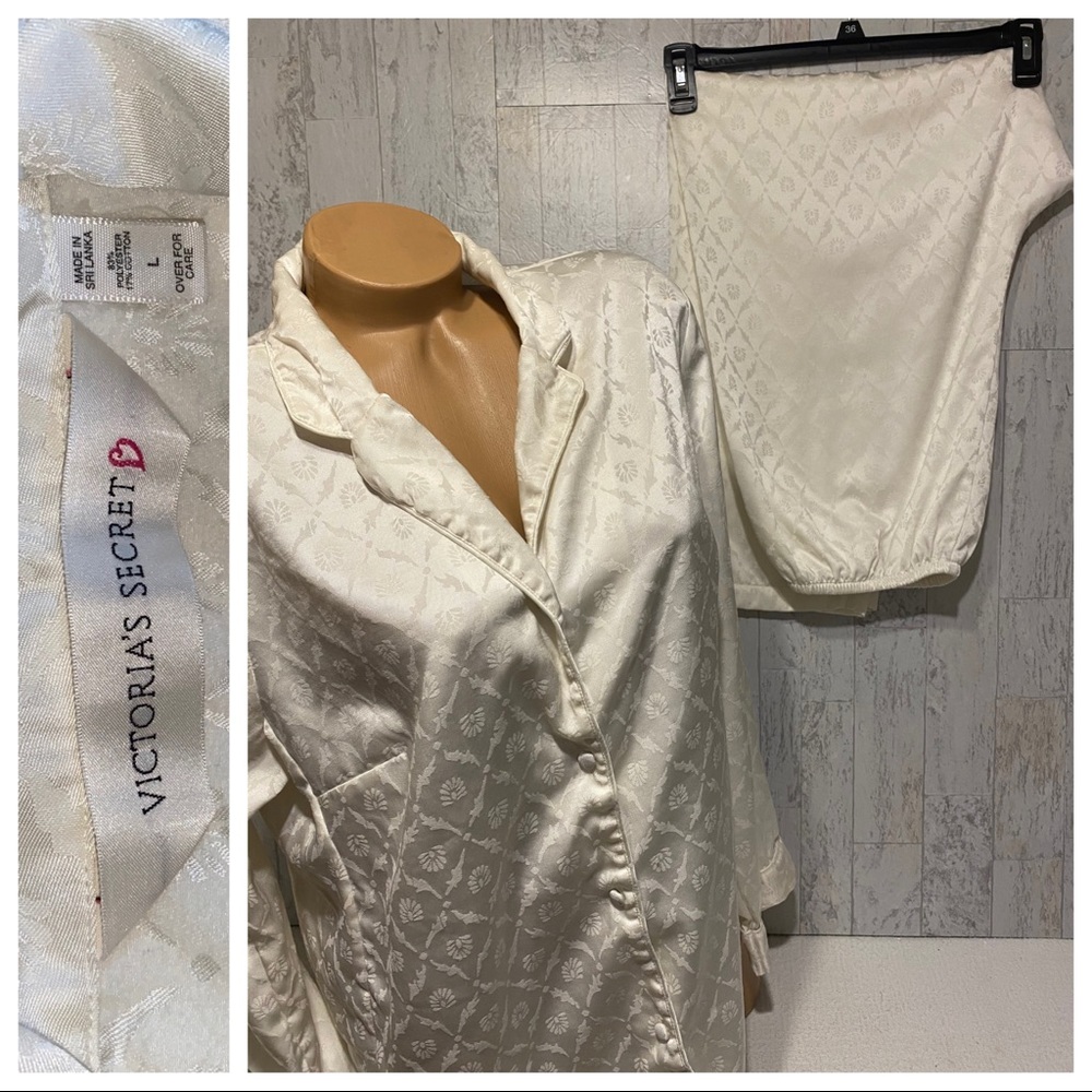 Vintage Victoria’s Secret pajamas lingerie ivory